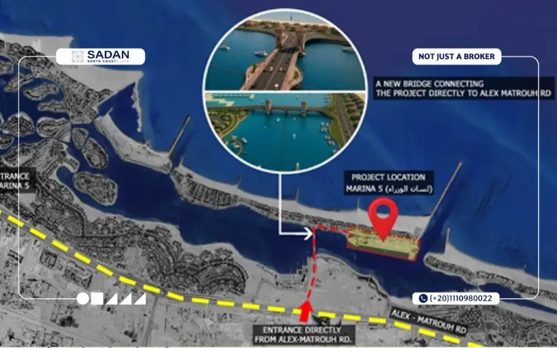 location of The Island Marina 5 North Coast