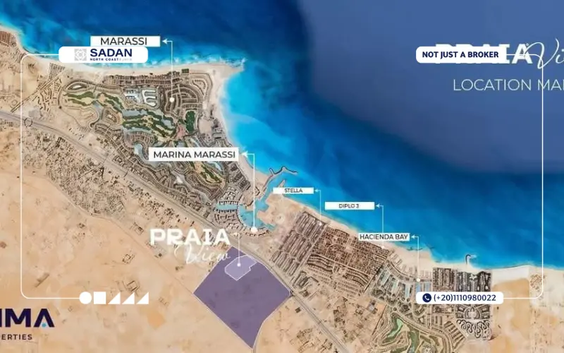 خريطة قرية برايا فيو الساحل الشمالي