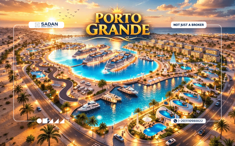 بورتو جراندي العلمين الجديدة Porto Grande New Alamein مساحات وأسعار